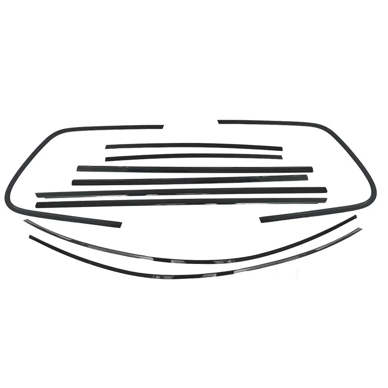 VW Touareg Black Window Trims 2010-2018 7P Blackout dechrome