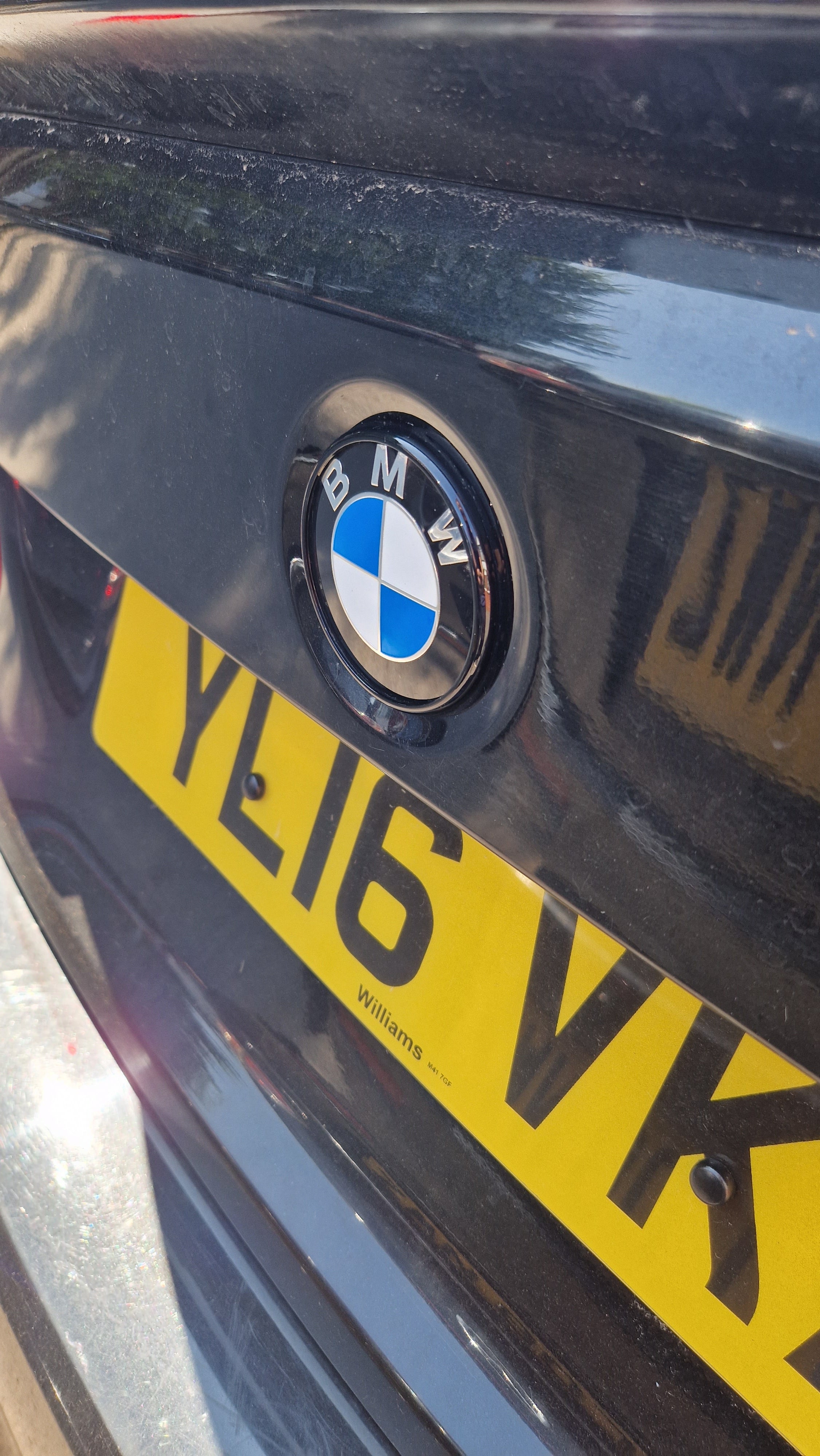 BMW 74mm Rear Badge Surround - Gloss Black - De-chrome Rear F30 F31 F33 F80 Trunk Boot Rear Emblem - Custom My Ride