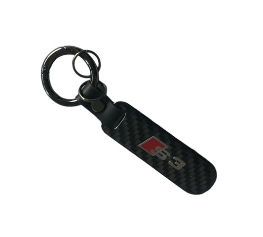 Audi S3 Carbon Fibre Key Ring - Audi Accessories Keychain - Custom My Ride