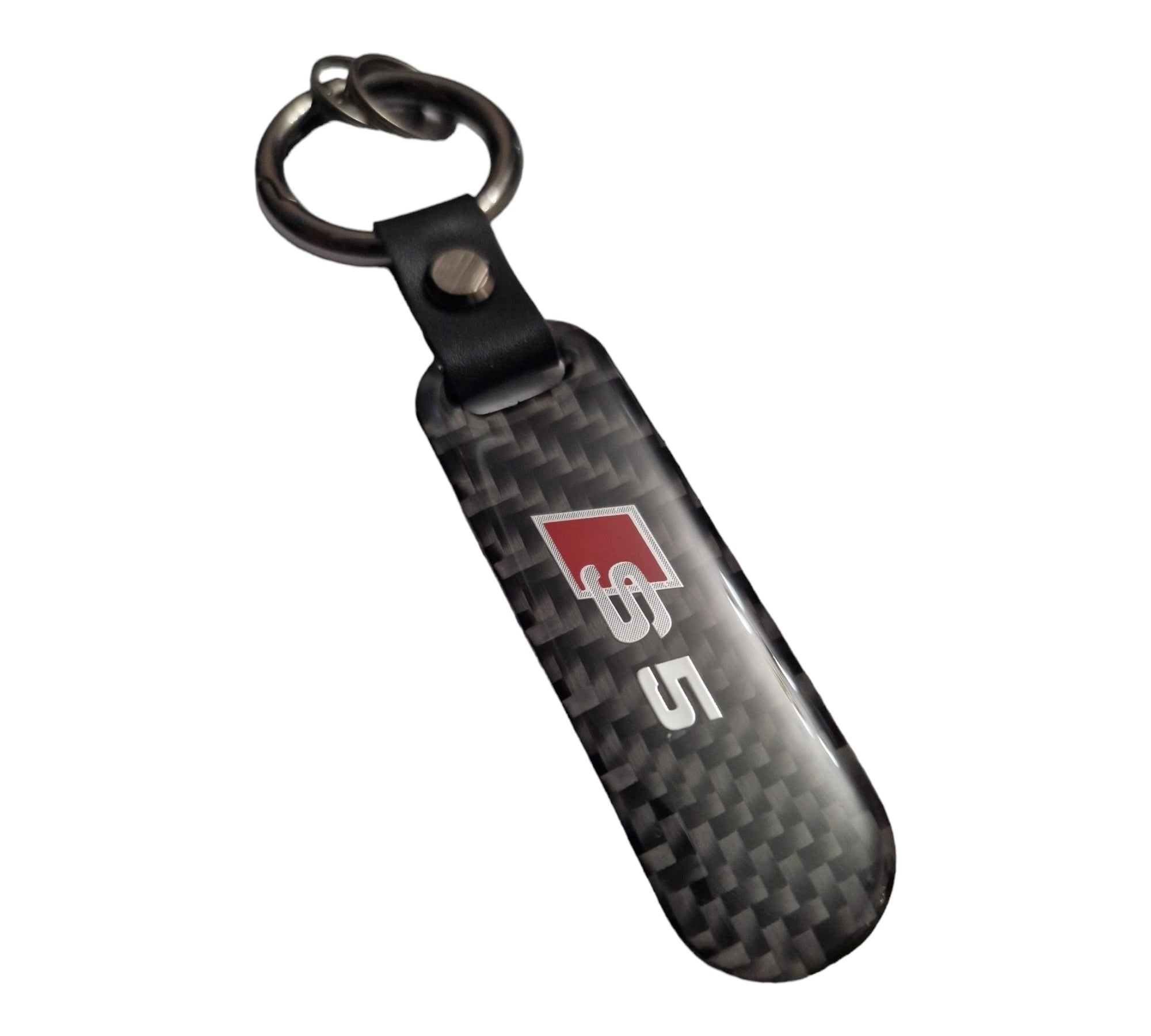 Audi S5 Carbon Fibre Key Ring - Audi Accessories Keychain - Custom My Ride