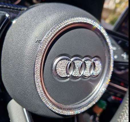 Audi Diamond Steering Wheel Decoration Bling -Audi A3 A4 A5 A6 A7 A8 Q3 Q5 Q7 Q8 A1 B9 C7 A6L S3 S5 S7 TT - Custom My Ride