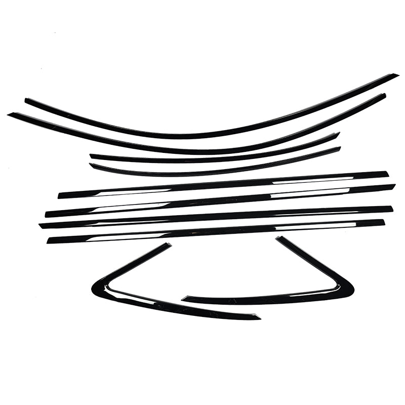 Audi A4 Saloon Black Window Trims B8 2017-2019 Blackout dechrome Black Optic package