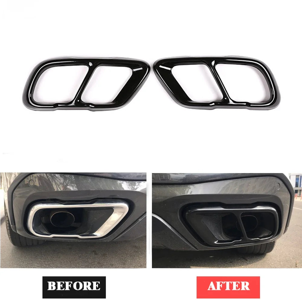 BMW X5 EXHAUST TIPS - GLOSS BLACK G05 - Custom My Ride