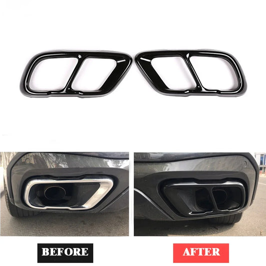 BMW X5 EXHAUST TIPS - GLOSS BLACK G05 - Custom My Ride