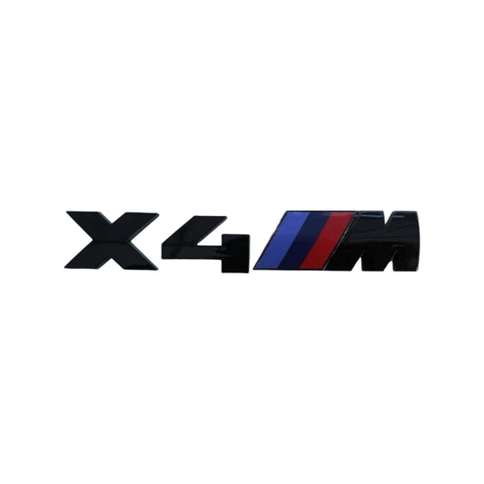 BMW X4M REAR TRUNK BLACK EMBLEM BADGE - GLOSS BLACK F26 G02 - Custom My Ride