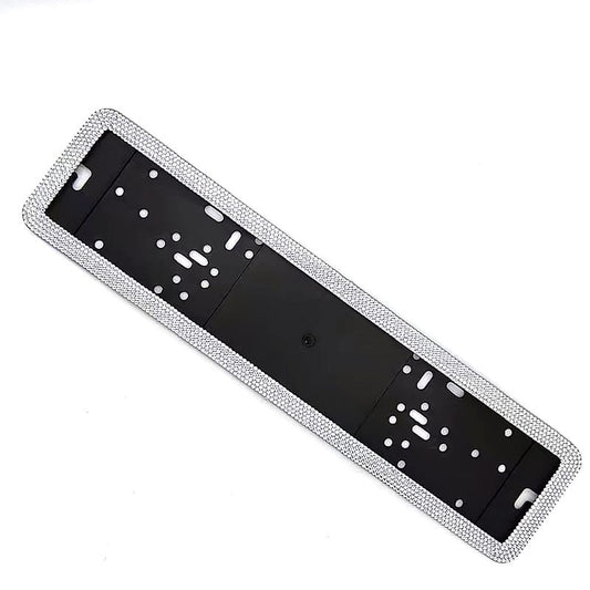 Diamond Bling Glitter License Plate Frame Cover Crystal RhineStone UK Number Plate - Custom My Ride