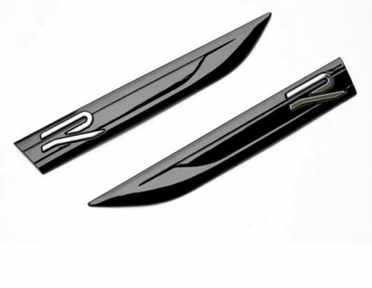 VW Golf MK8 R-Line Black Fender Side Badge Emblem - Custom My Ride