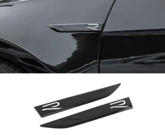 VW Golf MK8 R-Line Black Fender Side Badge Emblem - Custom My Ride