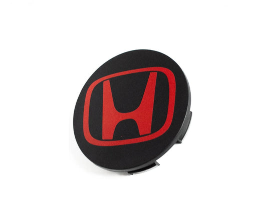 Honda Centre Wheel Caps Black/Red Wheel Caps 68mm - Custom My Ride