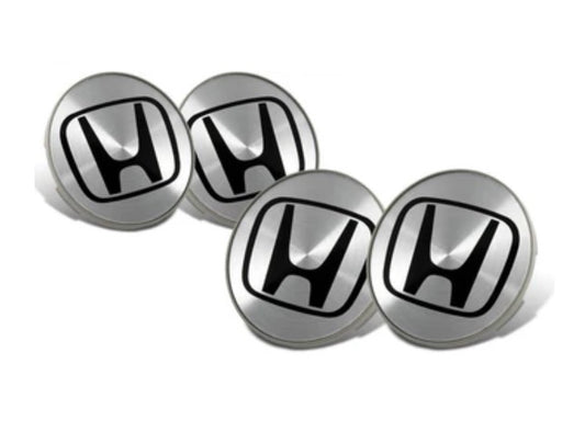 Honda Centre Wheel Caps Silver / Black Wheel Caps 68mm - Custom My Ride