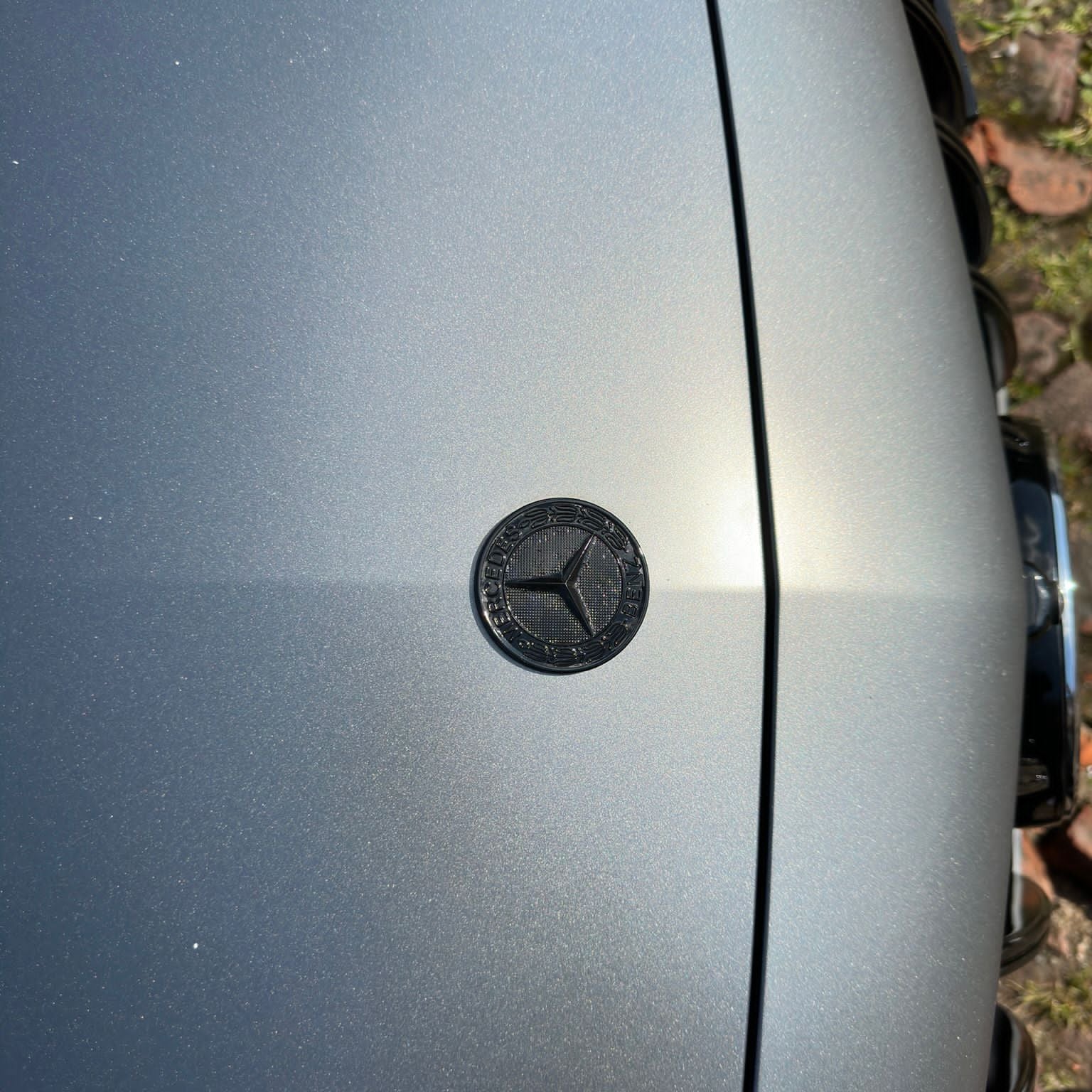 Mercedes Black Bonnet Badge Emblem W176 W205 W204 W177 - Custom My Ride