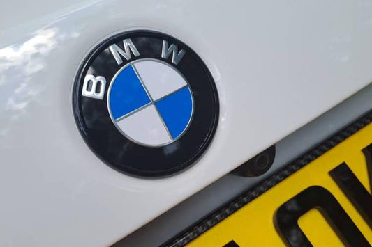 BMW 74mm Rear Badge Surround - Gloss Black - De-chrome Rear F30 F31 F33 F80 Trunk Boot Rear Emblem - Custom My Ride