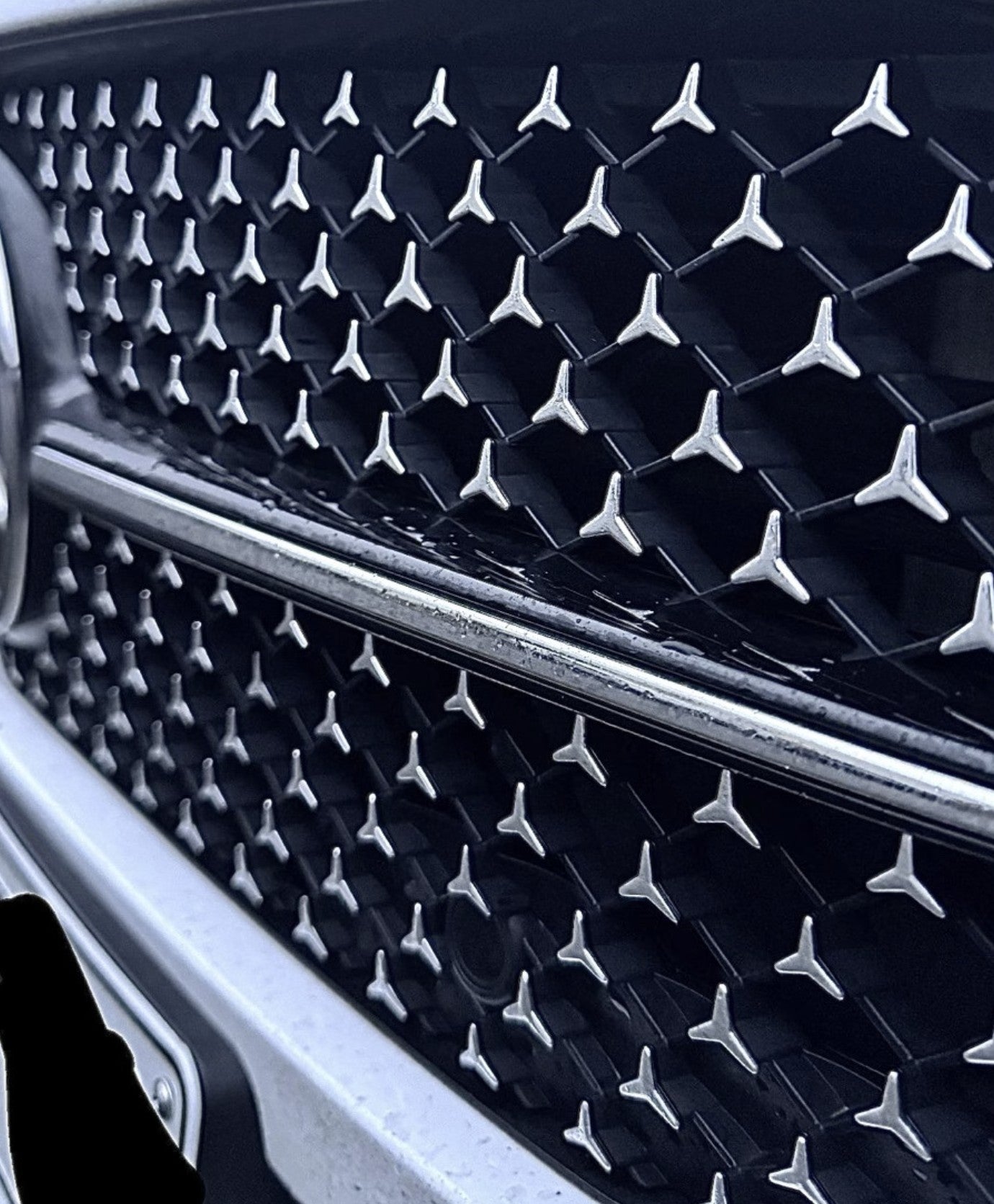 Mercedes Front Grill Star Chrome Stickers Upgrade - 2024+ W177 W206 AMG