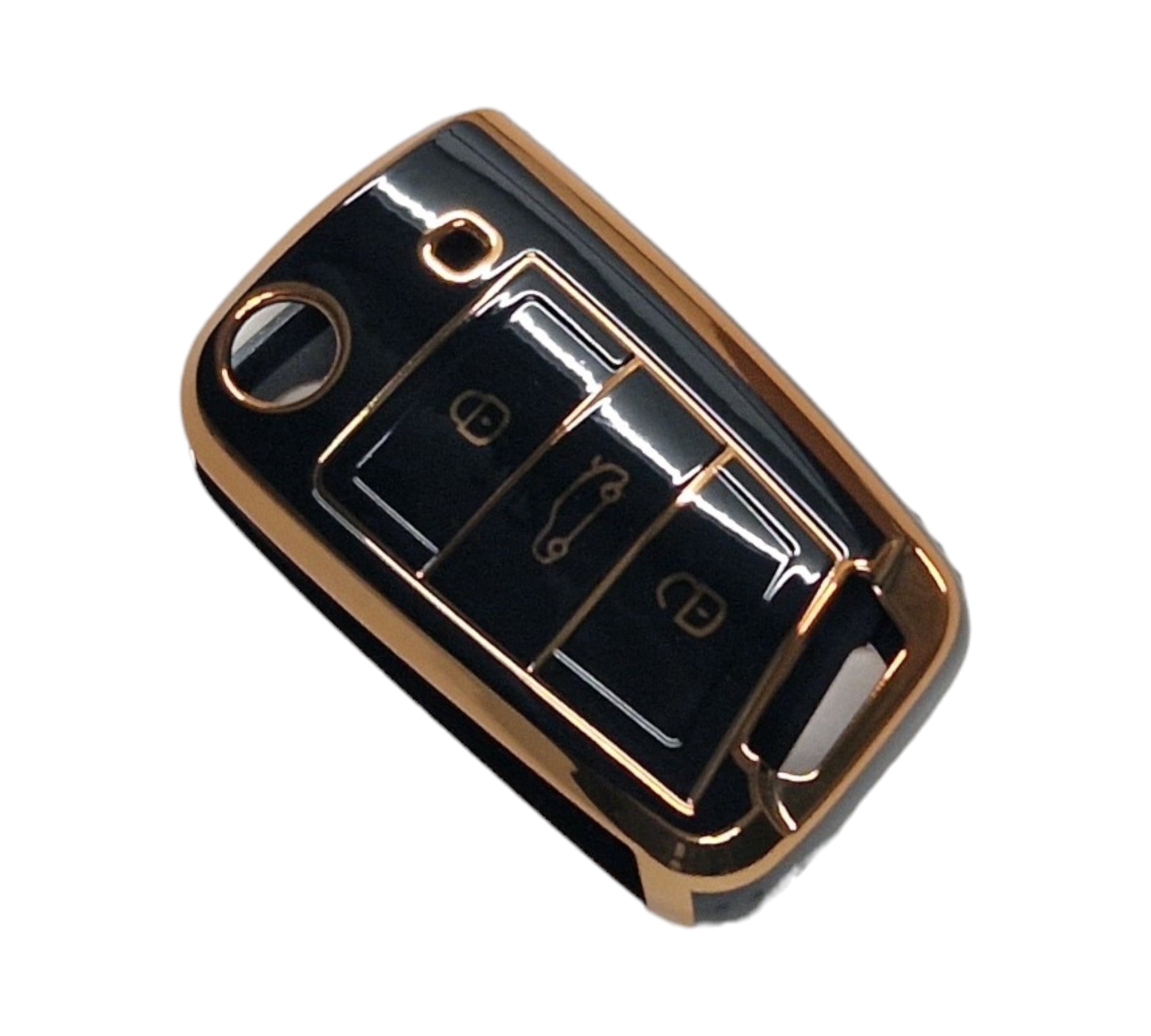 VW Black and Gold Key Fob Cover - Silicone
