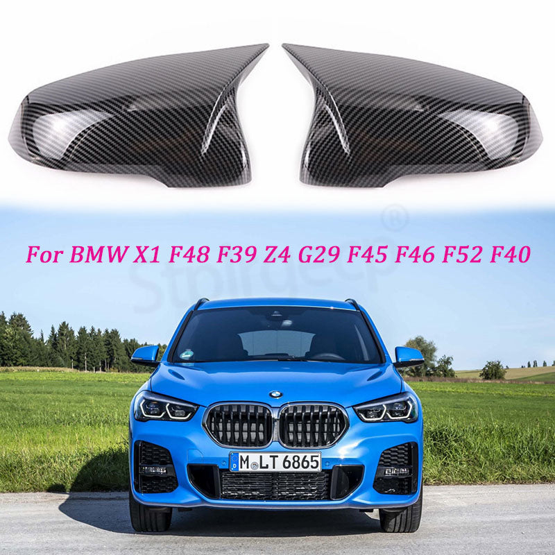 Glossy Black Side Wing Mirror Cover Caps Pair for BMW X1 F48 X2 F39 Z4 G29 2GT F45 F46 F52 F40