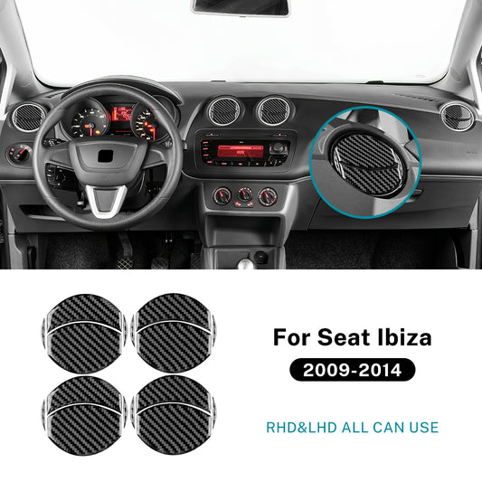 Seat Ibiza 6P 6J Air Vent Covers Soft Carbon Fibre Cover 2009-14