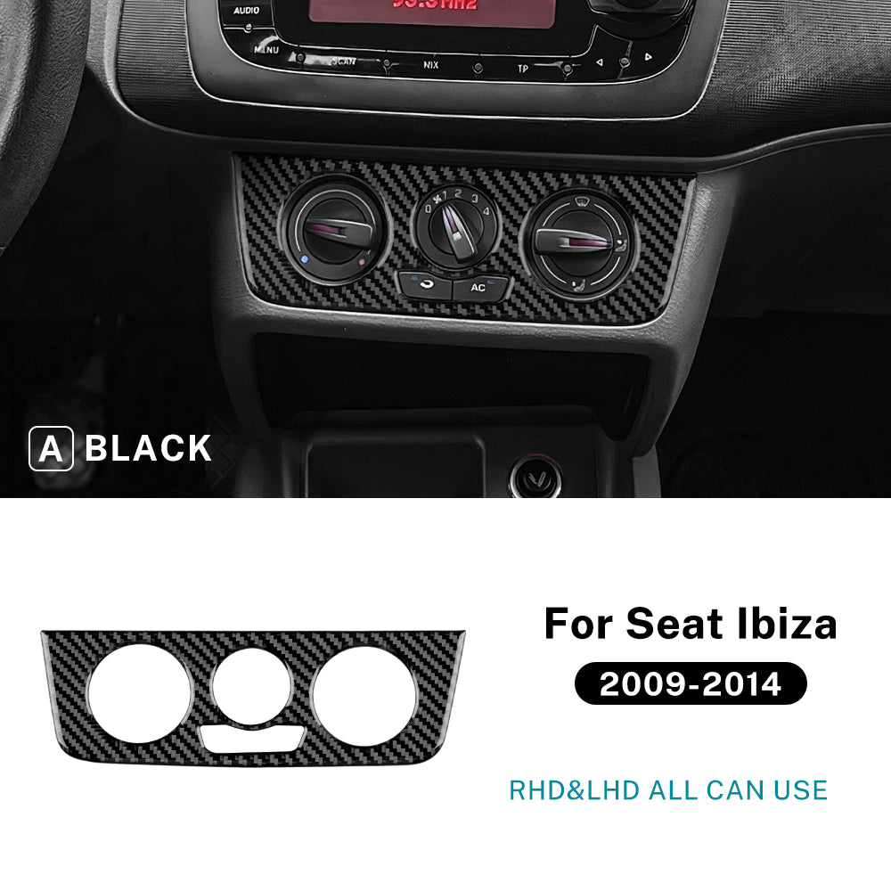 Seat Ibiza 6P 6J Central Control Trim Cover Soft Carbon Fibre Cover 2009-14