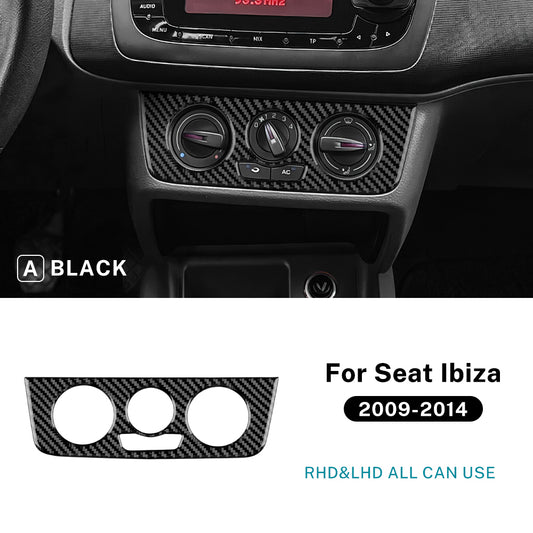 Seat Ibiza 6P 6J Central Control Trim Cover Soft Carbon Fibre Cover 2009-14