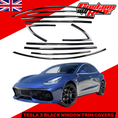 Load image into Gallery viewer, Tesla 3 Black Window Trims 2017-2025 Blackout dechrome