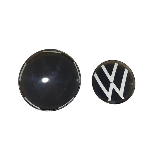 VW Polo 2018-20 Gloss Black Front and Rear Badge Cover AW BZ MK6 Pre-facelift - Custom My Ride