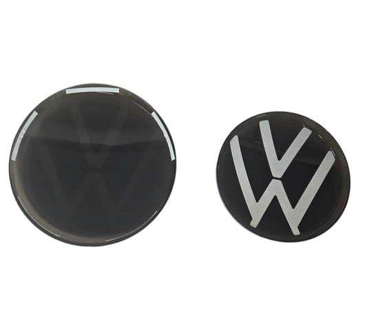 VW Golf 8 Black Front and Rear Badge Cover 21+ MK8 ACC - Custom My Ride