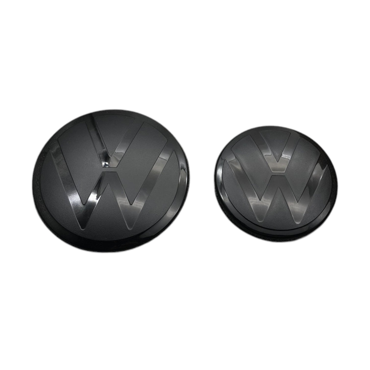 VW T-ROC Gloss Black Front and Rear Badge Cover 2021-23