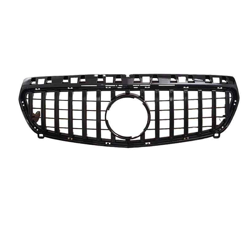 Front Grille Panamericana GT Style Gloss Black Fits Mercedes A-Class W176 2012-2015