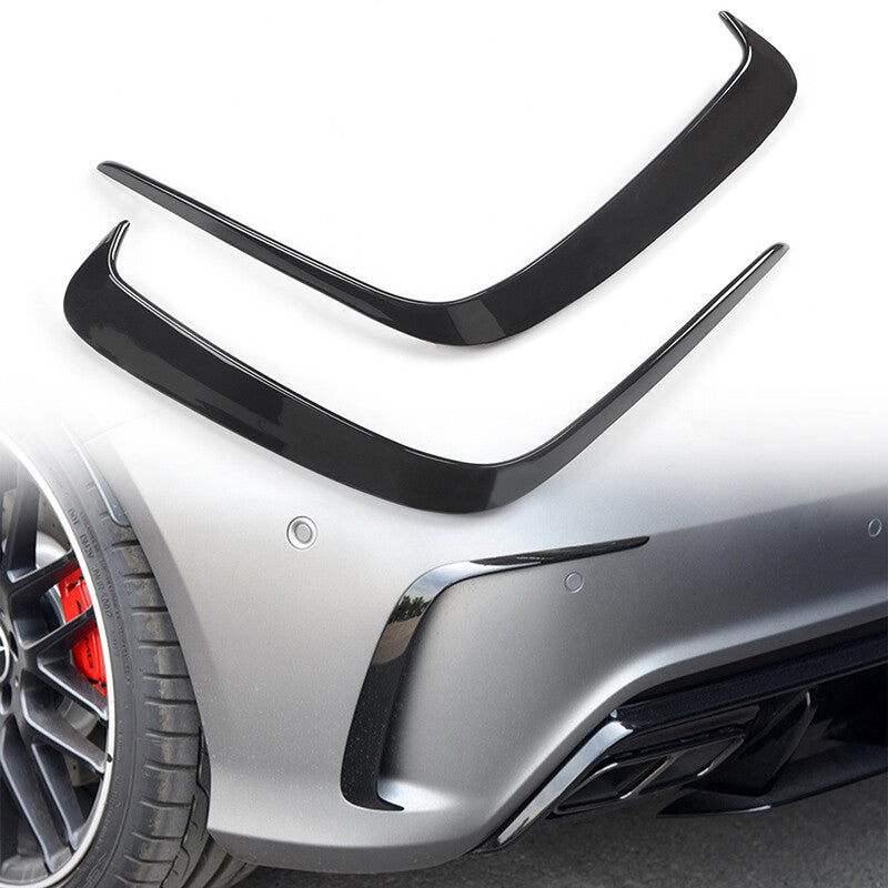 Gloss Black Rear Bumper Splitter Canards for Mercedes W176 A200 A250 A45 AMG 2013-2016