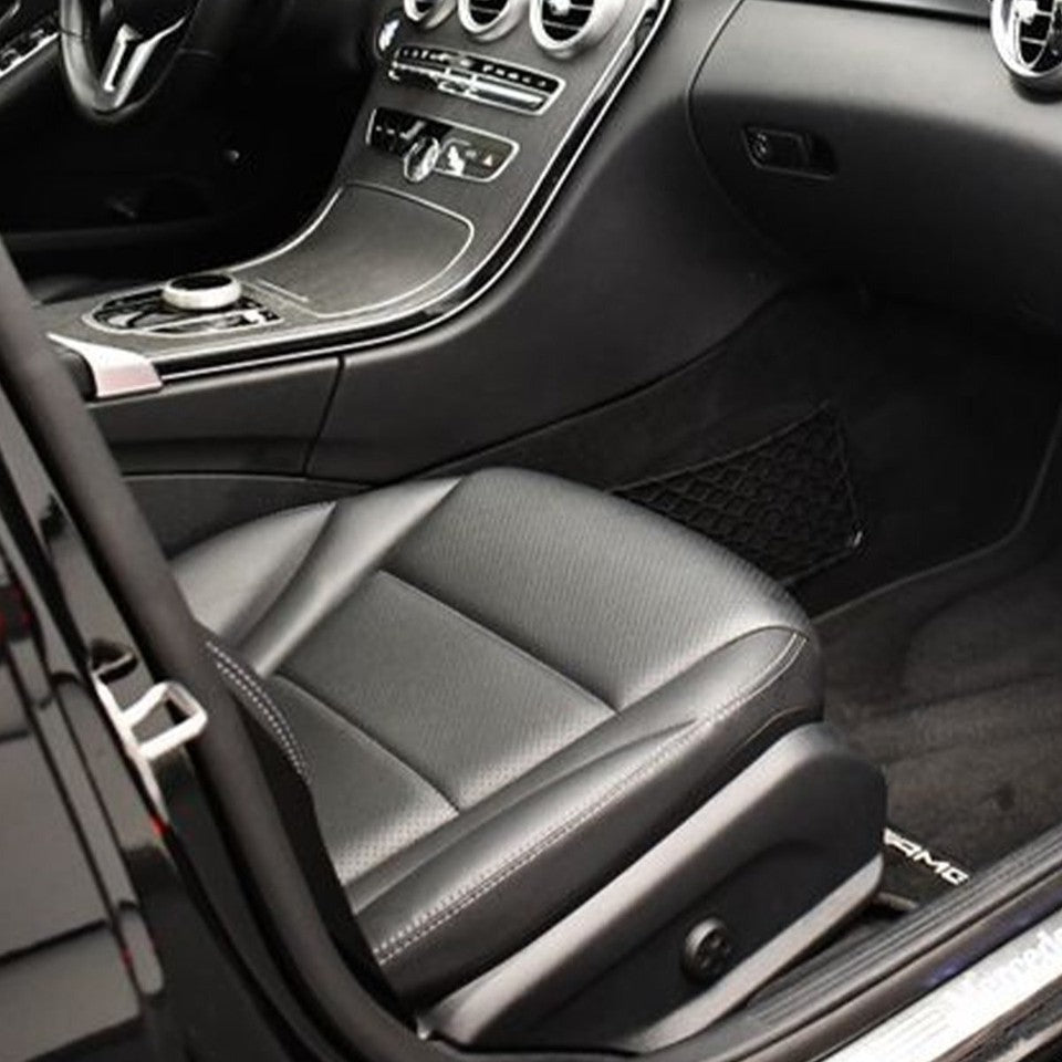 Front Right Driver Bottom Synthetic Leather Black Seat Cover for Mercedes Benz C-Class W205 2015-2021 C250 C300 C350 C400 4Matic Direct Fit