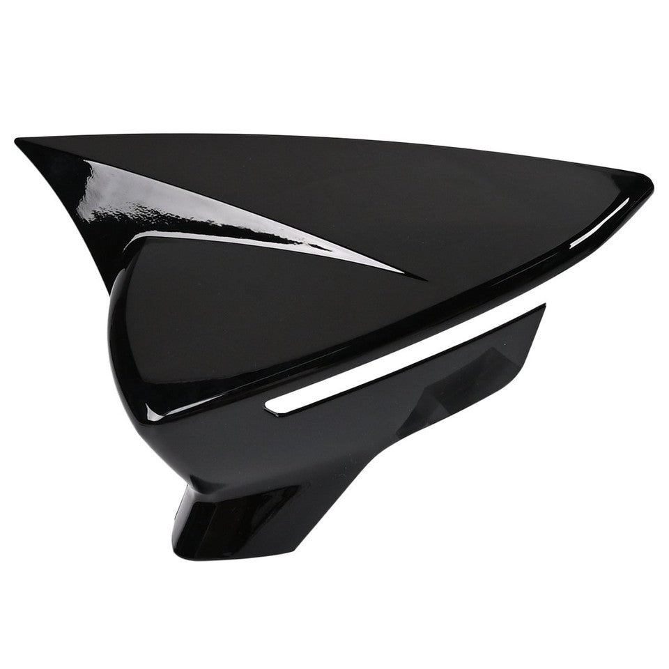 Gloss Black Bat Style Wing Mirror Cover Caps Pair for Seat Leon MK3 2013-2019 Front Left & Right ABS Easy Installation
