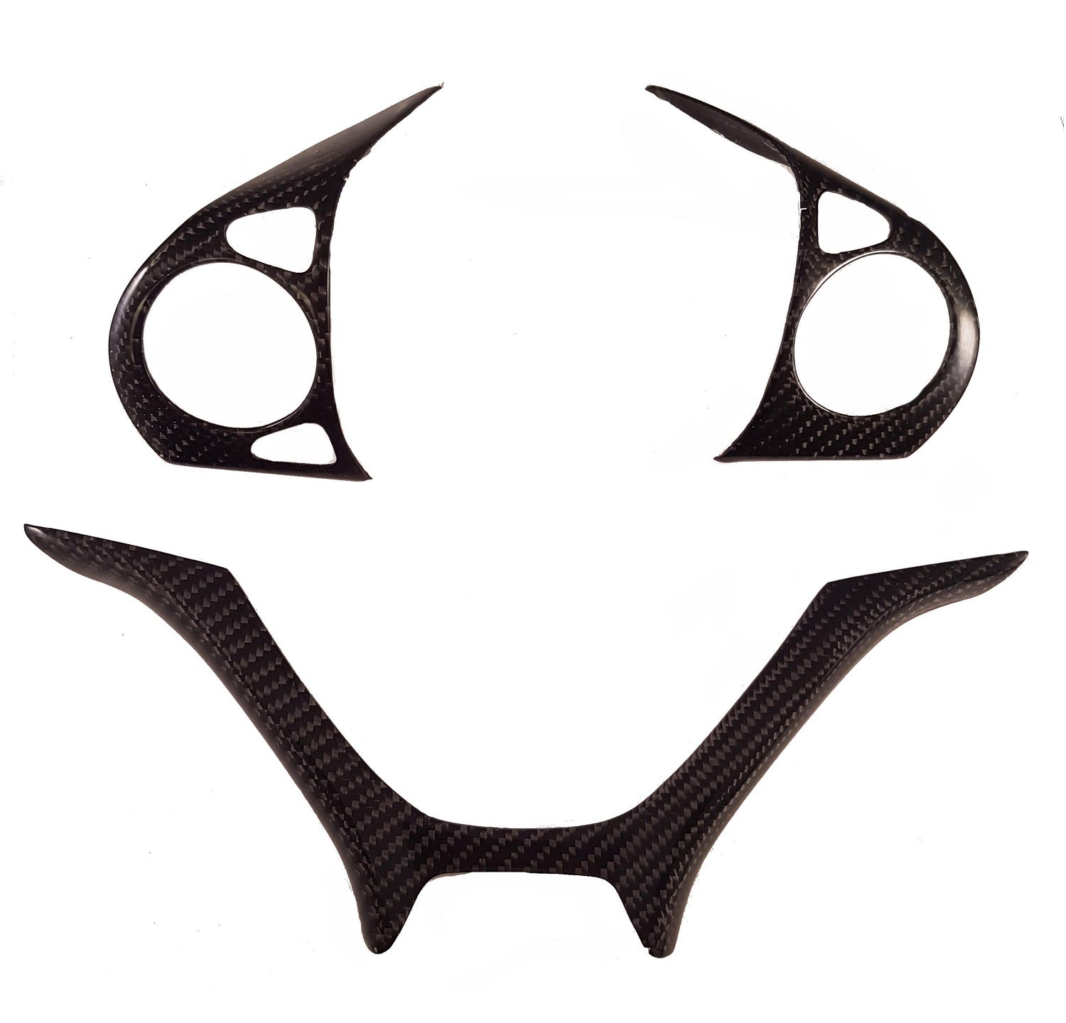FK2 3 Part Steering Wheel Trim Covers - Carbon Fibre - Custom My Ride