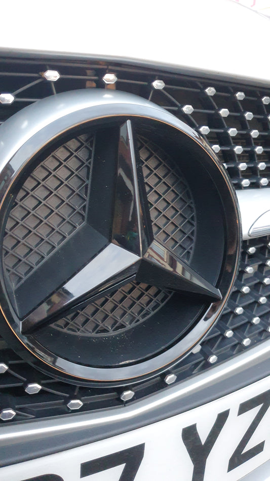 Mercedes Black Star Badge Cover W176 W205 - Custom My Ride