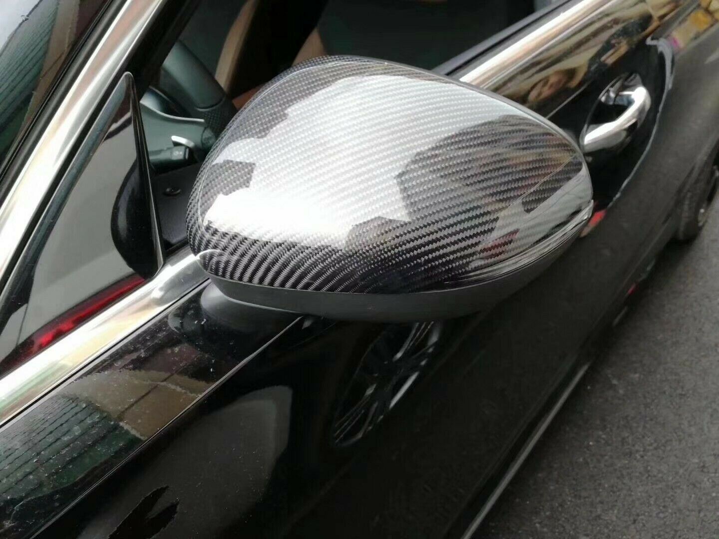 Mercedes A-Class Carbon Fibre Wing Mirror Covers Fiber W177 2018+ overlay - Custom My Ride