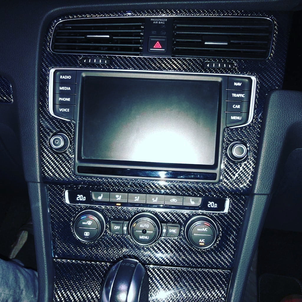 VW Golf MK7 Climate Control Cover - Carbon Fibre - Custom My Ride
