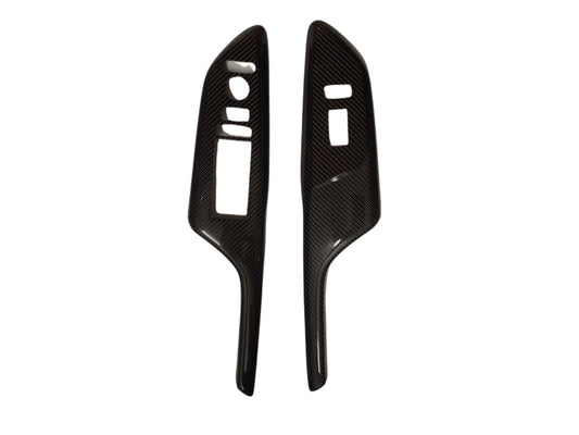 FK8 Front Door Switch Control Cover Overlays RHD - Carbon Fibre - Civic - Custom My Ride