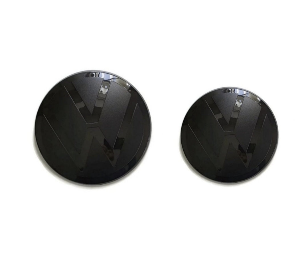 VW Polo 2021+ MK6.5 Facelift Gloss Black Front and Rear Badge Cover - AW BZ - Custom My Ride