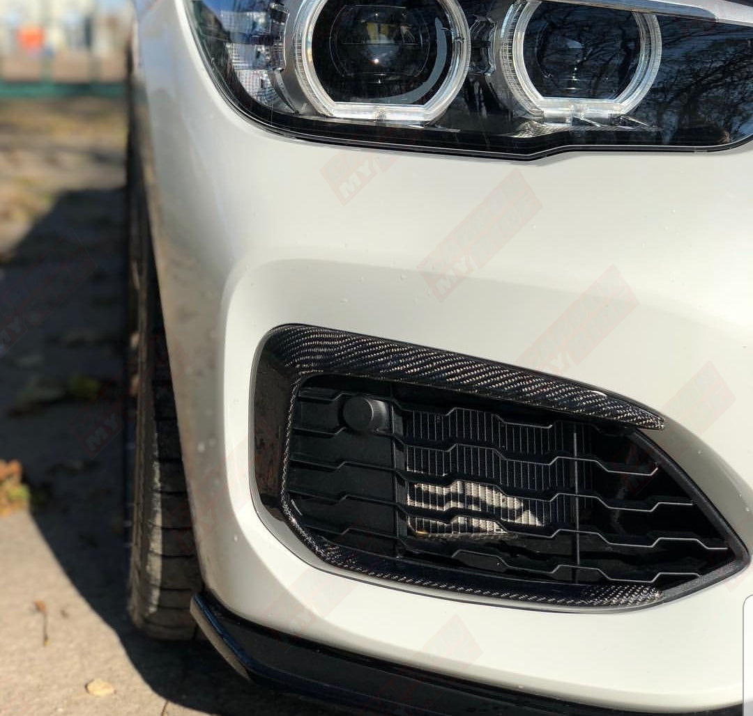 BMW M140i Front Fog Opening Garnishes (Canards) - Carbon Fibre - F21 F20 - Custom My Ride