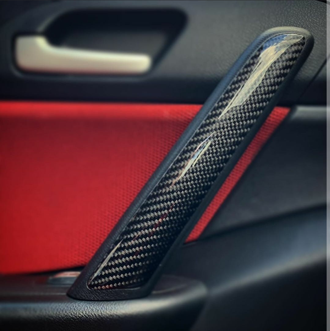 EP3 Inner Door Handle Trim Covers- Carbon Fibre - Civic MK7 2002-06 - Custom My Ride