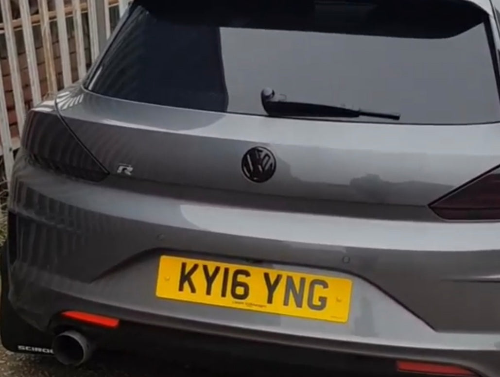 VW Scirocco Gloss Black Front and Rear Badge Cover 15-17 - Custom My Ride