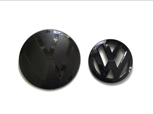 VW Golf 7.5 Gloss Black Front and Rear Badge Cover 16-21 ACC - Custom My Ride