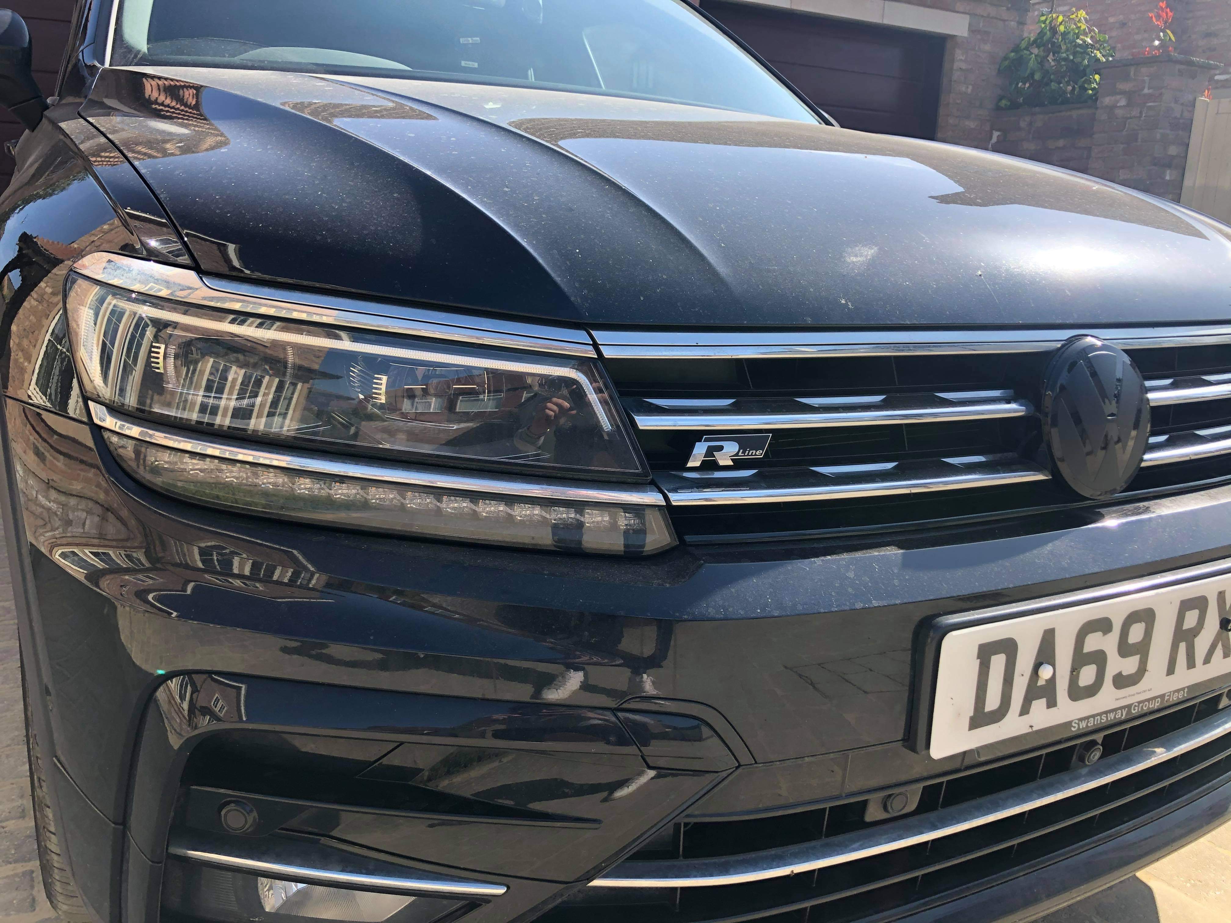 VW Tiguan Gloss Black Front and Rear Badge Cover 18-20 MK2 - Custom My Ride