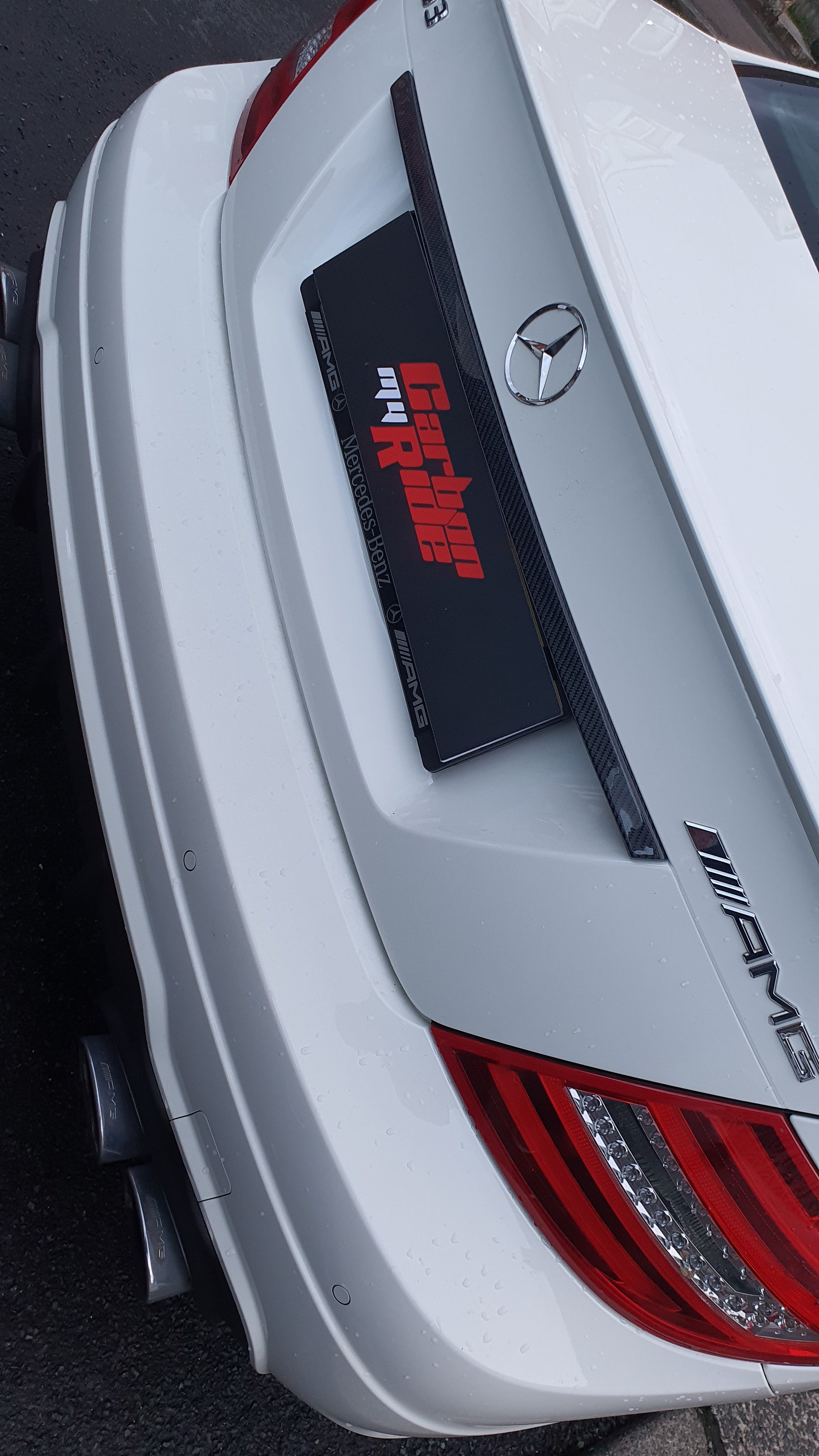 Mercedes W204 Tailgate Garnish - Carbon Fibre - C63 - Custom My Ride