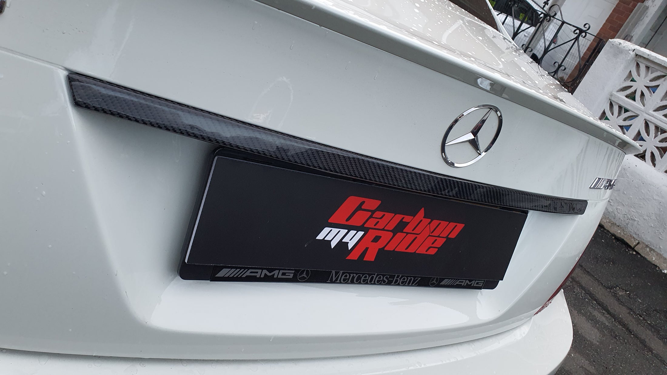 Mercedes W204 Tailgate Garnish - Carbon Fibre - C63