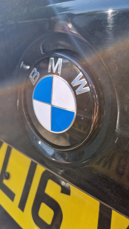 BMW 74mm Rear Badge Surround - Gloss Black - De-chrome Rear F30 F31 F33 F80 Trunk Boot Rear Emblem - Custom My Ride