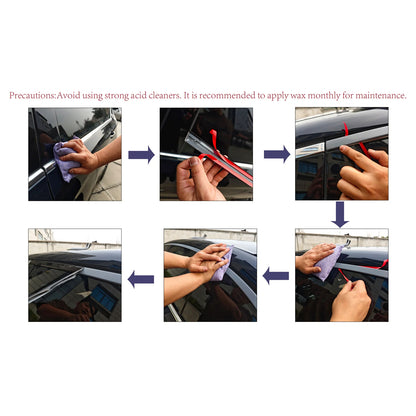 Audi A4 Saloon Black Window Trims B8 2017-2019 Blackout dechrome Black Optic package