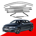 Load image into Gallery viewer, Audi A3 Saloon Black Window Trims 8V 2013-2020 Blackout dechrome Night package

