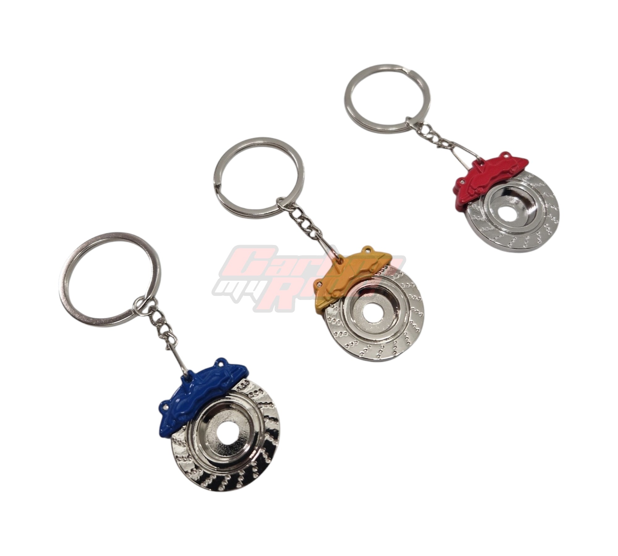 Spinning Racing Brake Disc Caliper Keychain Keyring - Custom My Ride