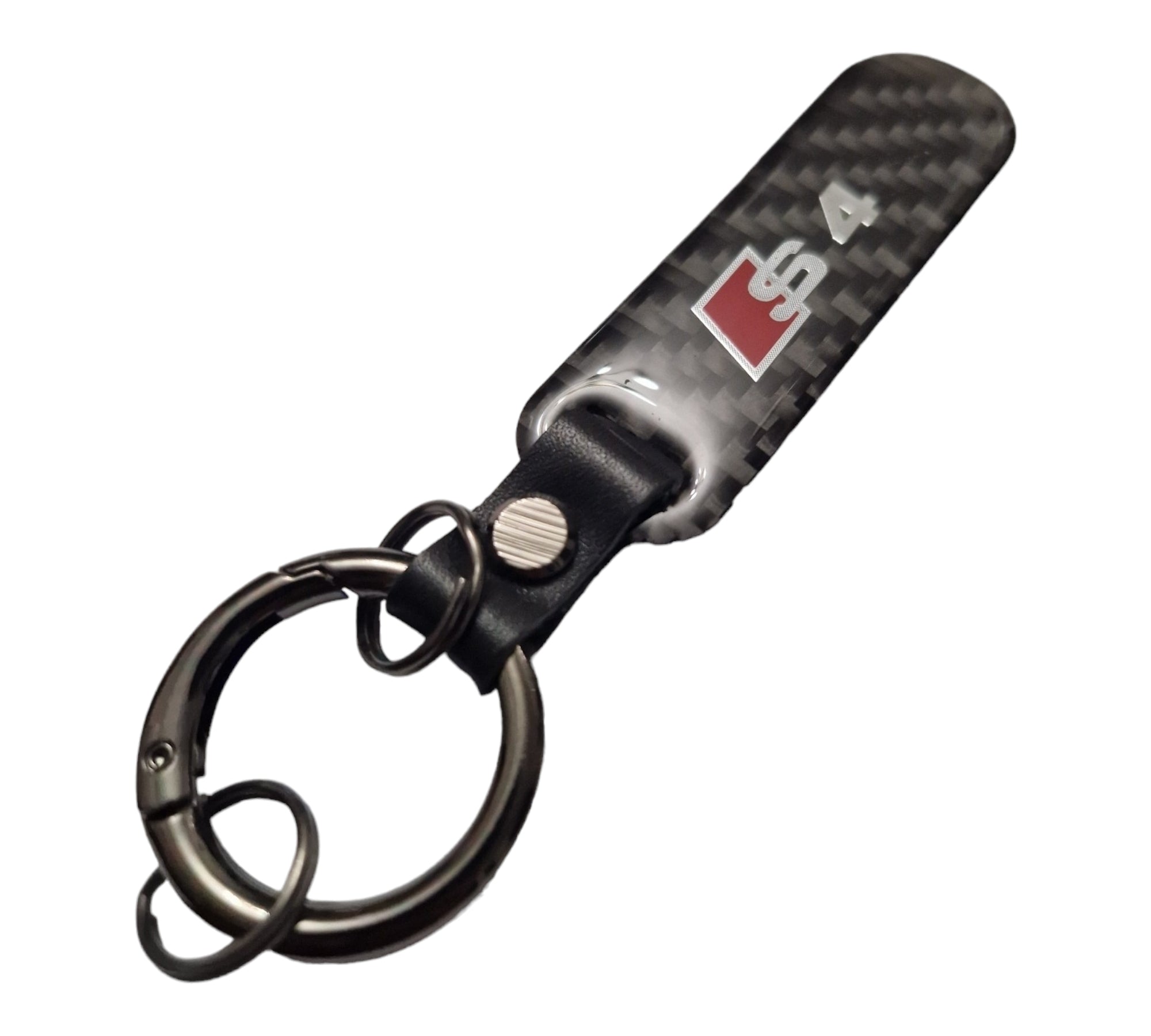 Audi S4 Carbon Fibre Key Ring - Audi Accessories Keychain - Custom My Ride