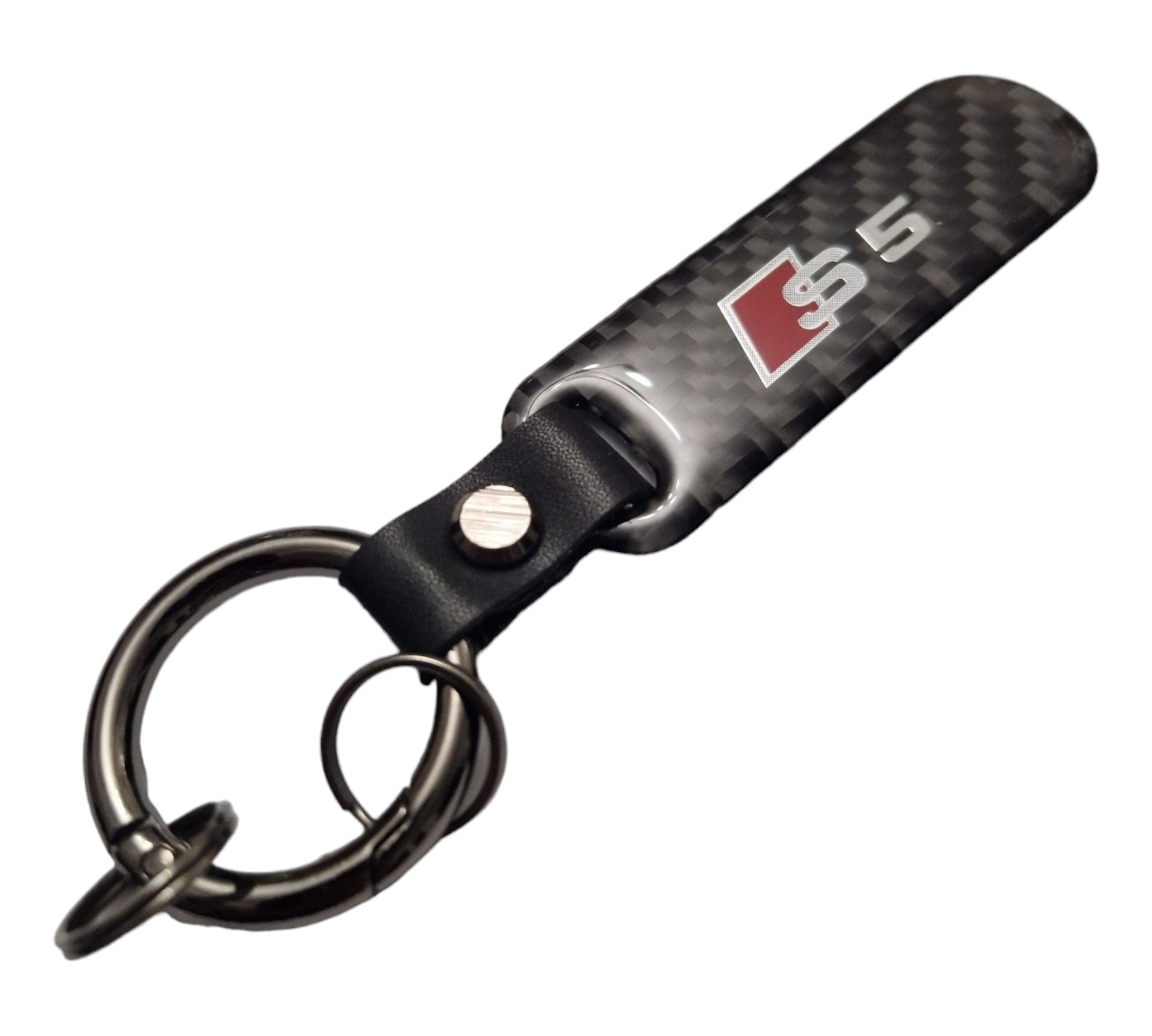 Audi S5 Carbon Fibre Key Ring - Audi Accessories Keychain - Custom My Ride