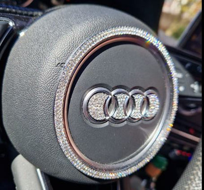 Audi Diamond Steering Wheel Decoration Bling -Audi A3 A4 A5 A6 A7 A8 Q3 Q5 Q7 Q8 A1 B9 C7 A6L S3 S5 S7 TT - Custom My Ride